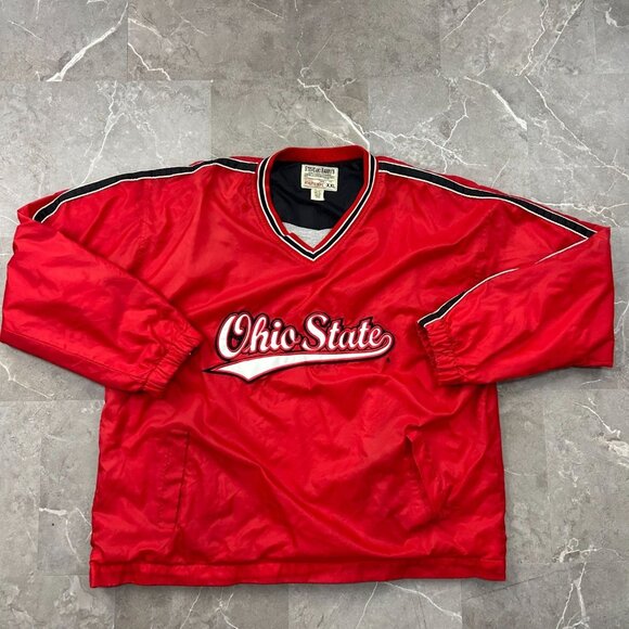 Vintage Steve Barrys Ohio State Jacket Mens 2XL XXL Buckeyes Lined Windbreaker - Picture 1 of 9